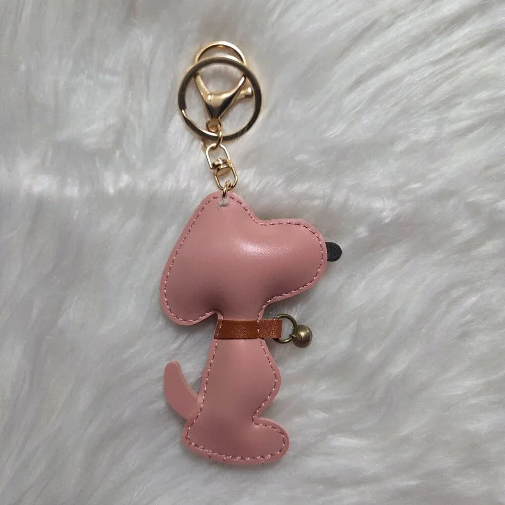 Peanuts Faux Leather Snoopy Keychain
